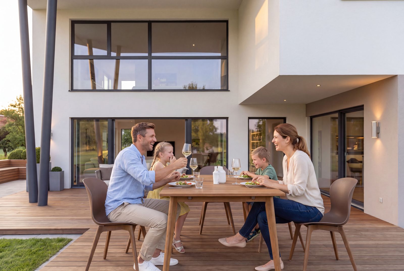 Seven Nova Signature 4, Familie im Außenbereich